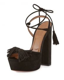 Aquazzura Wild One Tassel 140mm Sandal at Neiman Marcus